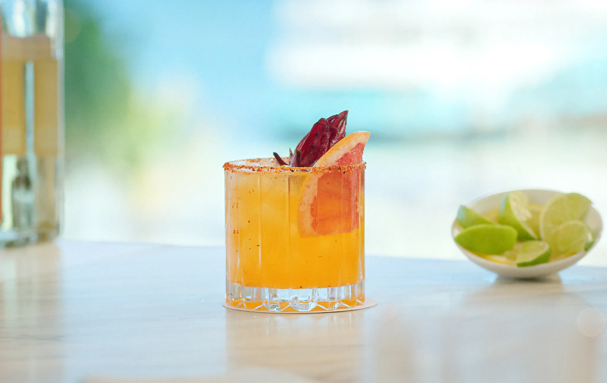 Craft cocktail at Deep swim-up bar at Breathless Riviera Cancun