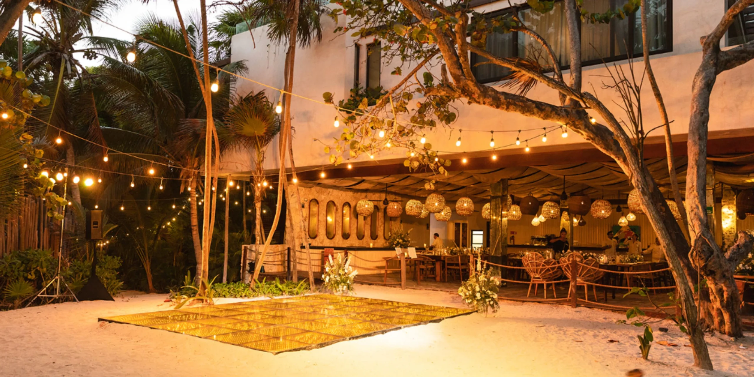 Barracuda Bar venue for wedding receptions and cocktail events at Secrets Tulum Resort & Beach Club