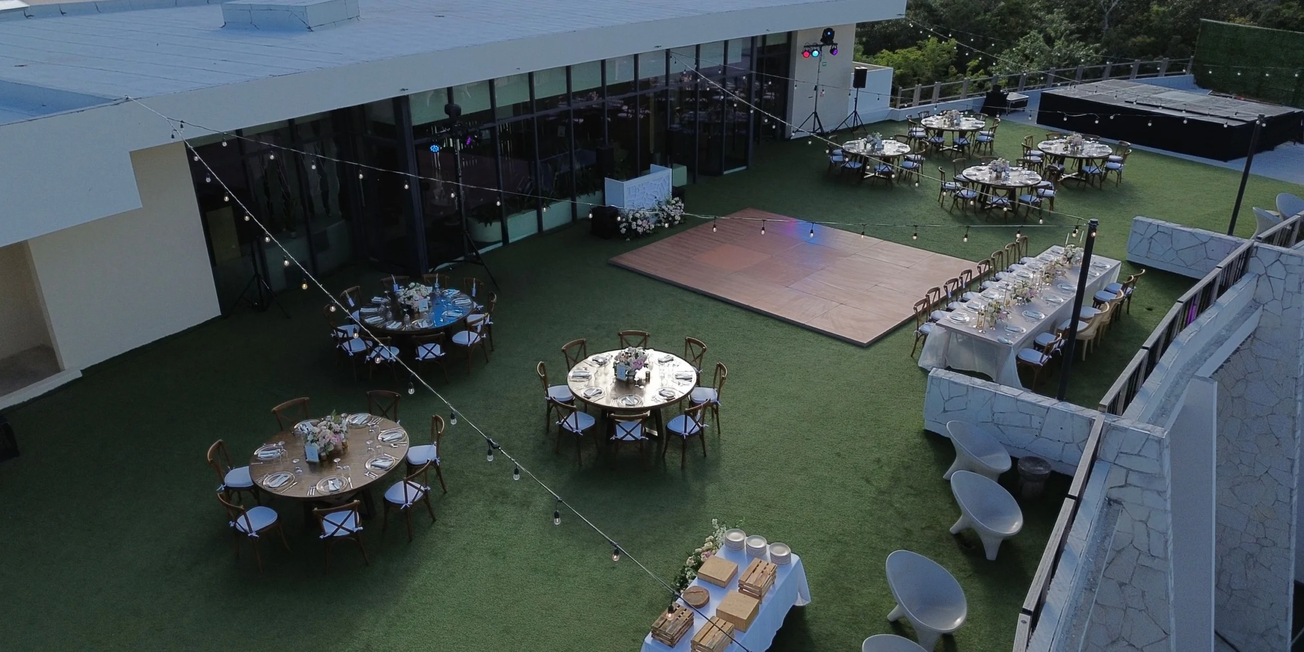 Rooftop Garden wedding venue surrounded by lush greenery at Secrets Tulum Resort & Beach Club