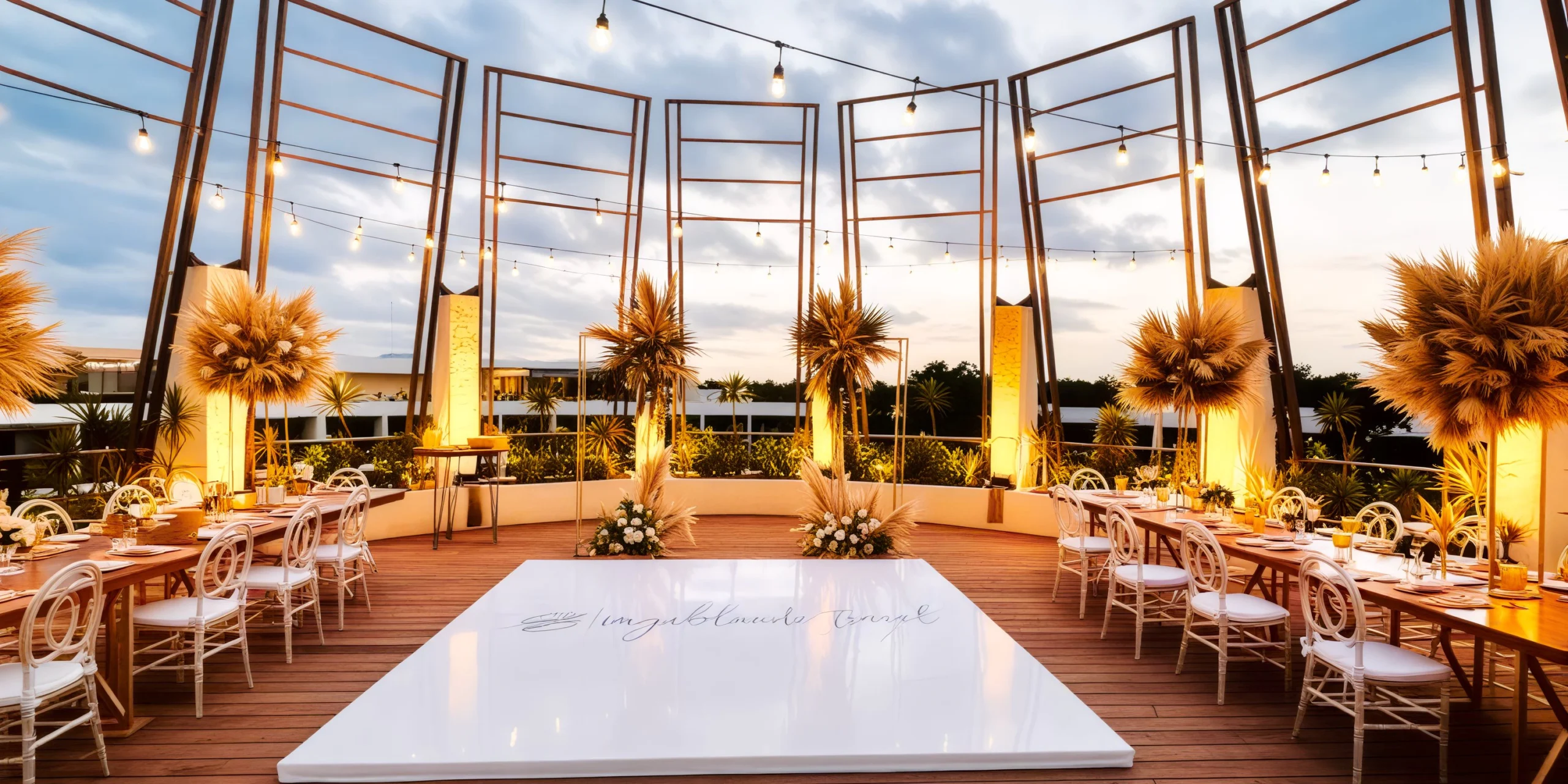 Sky Wedding Gazebo ceremony venue with panoramic views at Secrets Tulum Resort & Beach Club